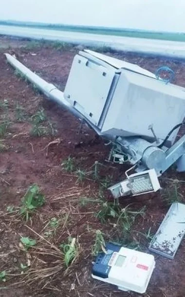 Radar na MS-156 entre Amambai e Caarapó é novamente alvo de vandalismo