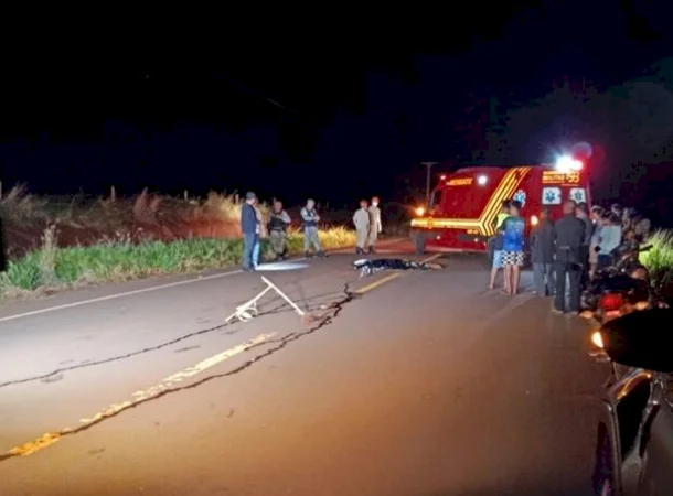 Motociclista morre atropelado por caminhão na MS-278, na região de Cristalina