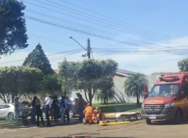 Mais uma colisão entre carro e moto elétrica deixa mulher e criança feridas em Caarapó