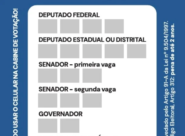 Eleições 2026: Saiba a ordem de votação na urna para não errar no dia 4 de Outubro