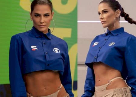 Deborah Secco bomba na web com look em programa da Copa do Mundo