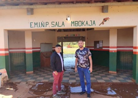 Vereador Nilsinho pede melhorias para escola no Bocajá, Aldeia Te' Yikue