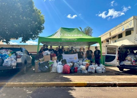 Campanha do Rotary de Caarapó arrecada uma grande quantidade de roupas, calçados, cobertores e alimentos