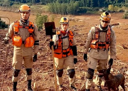 Equipe de Bombeiros e cadela Laika retornam para Capital