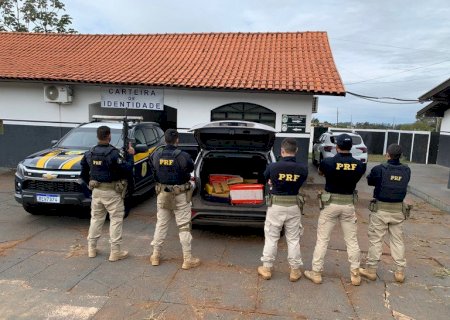 PRF apreende mais de 250 kg de maconha e prende duas pessoas em Caarapó
