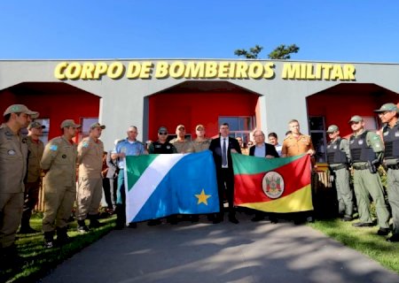 Com importante apoio ao Rio Grande do Sul, Governo de MS reconhece atuação de bombeiros e policiais