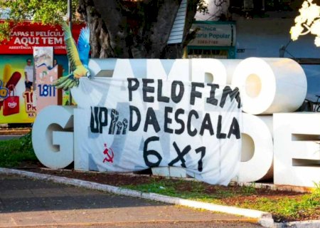 Trabalhadores fazem 2ª manifestação contra jornada 6×1 em Campo Grande