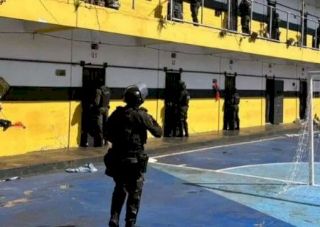 Policiais penais usam bala de borracha para conter início de motim em cela em Campo Grande