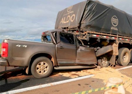 Morto em acidente entre caminhonete e carreta na MS-306 era gerente de fazendas>