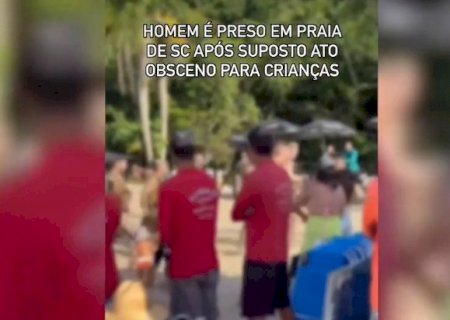 Sul-mato-grossense apanha de banhistas ao ser flagrado pelado em praia>