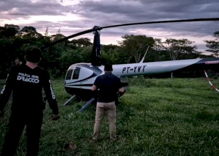 Na fronteira de Mato Grosso do Sul, helicóptero furtado no Paraná é recuperado>