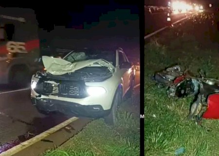 Grave acidente com motociclista é registrado na BR-163 entre Caarapó e Dourados