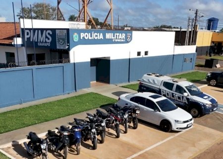Em Caarapó, PM realiza operação contra perturbação e apreende veículos