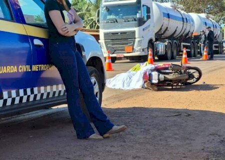 Motociclista morre ao ser atingido por caminhão na saída para Terenos>