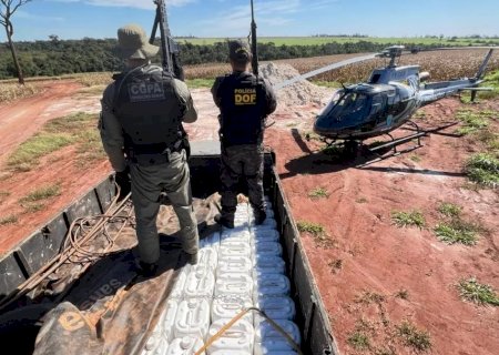 Com apoio de helicóptero, DOF apreende  carga de agrotóxico contrabandeado na zona rural de Caarapó