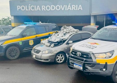 Dupla corre para matagal, mas acaba presa com 66,5 kg de skunk em Bataguassu>