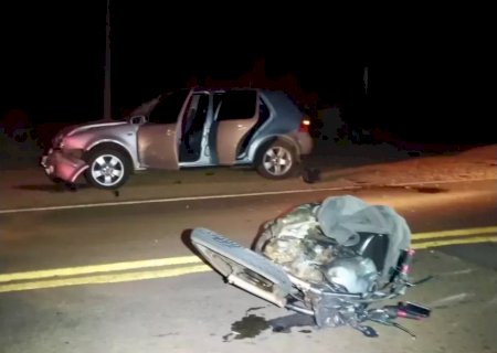 Motociclista morre após colisão frontal com carro na MS-145 em Deodápolis