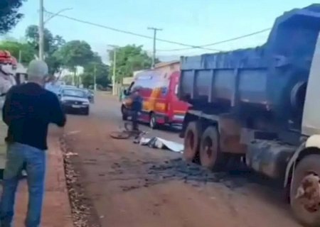 Ciclista morre ao ser atropelado por caminhão em Maracaju