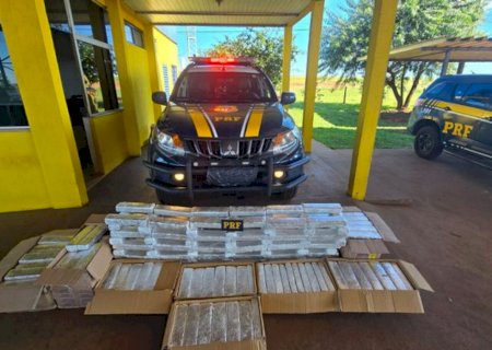 Motorista de caminhão é apreendido com quase 300 quilos de maconha na BR-163