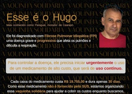 Comunidade de Caarapó se une para ajudar morador com doença pulmonar grave