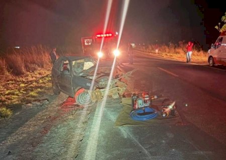 Motorista morto na MS-134 invadiu pista contrária e bateu em caminhão baú>