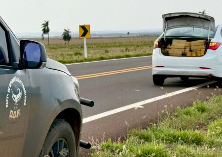 Foragido da Justiça é preso levando mais de 600kg de maconha que viria para Caarapó em carro roubado