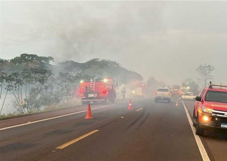 Batida na BR-060 mata motorista carbonizado entre Campo Grande e Sidrolândia