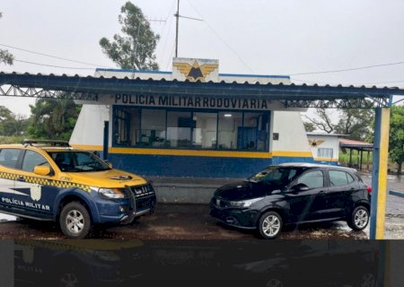 Veículo furtado que seguia para Caarapó é recuperado pela Polícia Militar Rodoviária>