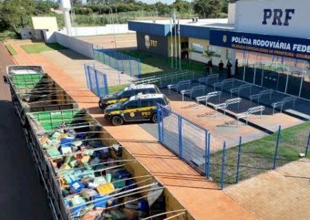 Motorista é preso com carga recorde de maconha na BR-163 entre Caarapó e Dourados