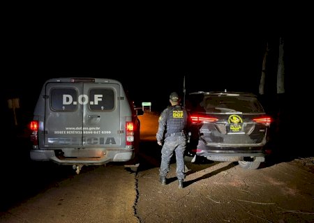 DOF recupera em Laguna Carapã camioneta roubada em Campo Grande>