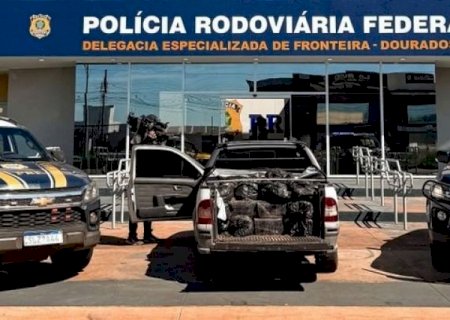 PRF apreende 750 kg de drogas em Dourados; carga teria saído de Caarapó>