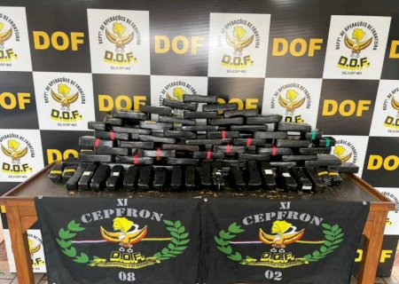 DOF apreende quase 70kg de cocaína durante bloqueio policial na MS-164>