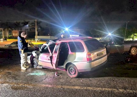 Batida entre Palio e Silverado termina com motorista morto em Dourados