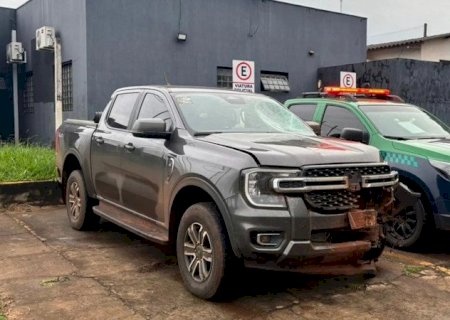 Homem tenta fugir para o Paraguai com caminhonete furtada e acaba preso em Amambai