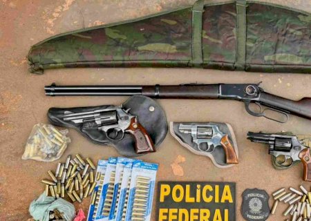 PF apreende armas, celulares e documentos em operações que apuram rombo do Master em MS>