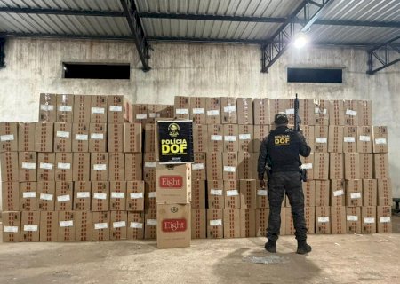 DOF descobre depósito clandestino e apreende 22,5 mil pacotes de cigarros
