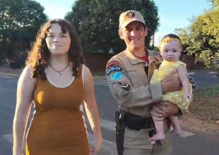 Bombeiro reencontra bebê salva após engasgamento e vive momento emocionante em Caarapó>