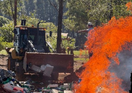 Polícia Civil incinera 5,5 toneladas de drogas apreendidas em apenas três meses em Caarapó>