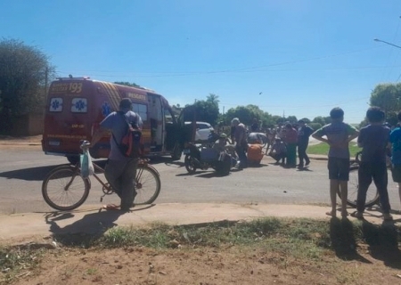 Motociclista fica ferido após acidente com Fiat Uno na Vila Planalto, em Caarapó>