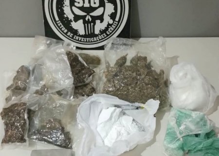 Polícia apreende cocaína, skunk e pó que seria usado para 'batizar' entorpecente>
