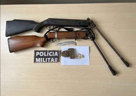 Ponta Porã: Polícia Militar prende homem por violência doméstica e apreende armas de fogo e drogas em Sanga Puitã