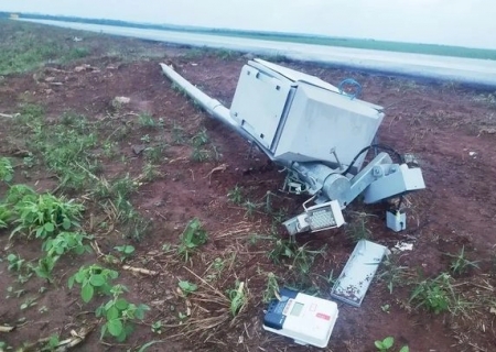Radar na MS-156 entre Amambai e Caarapó é novamente alvo de vandalismo