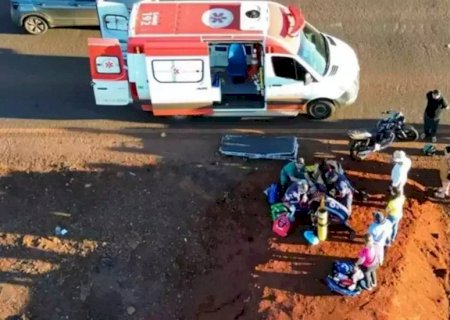 Motociclista tem pé amputado durante batida com carro na BR-463, em Ponta Porã